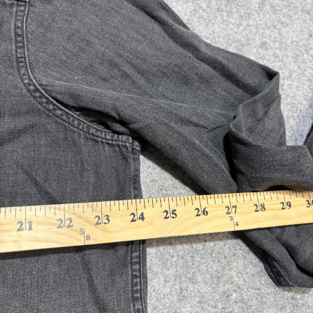 Levis Mens XL Standard Fit Western Denim Shirt Black Pearl Snap Long Sleeve